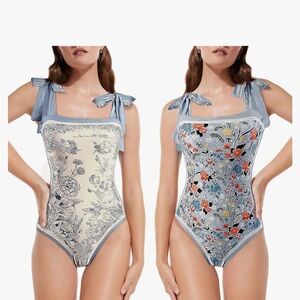 GIVNUAN Women's Floral Reversible One Piece Swimsuit. Brand new never worn